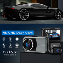 4K Dual Cam Dash Cam Wide Angle with Park Monitor Night Vision