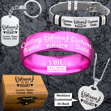 Memorial Keepsake Bundle 🌹 Includes Personalized Ring, Bracelet, Necklace, Keychain and Wood Chest