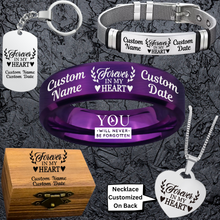 Memorial Keepsake Bundle 🌹 Includes Personalized Ring, Bracelet, Necklace, Keychain and Wood Chest