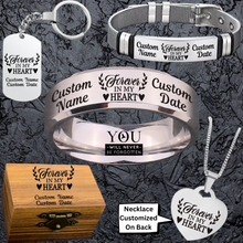 Memorial Keepsake Bundle 🌹 Includes Personalized Ring, Bracelet, Necklace, Keychain and Wood Chest