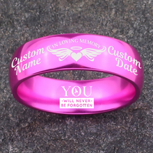 Memorial Keepsake Bundle 🌹 Includes Personalized Ring, Bracelet, Necklace, Keychain and Wood Chest