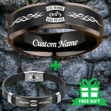 Custom HD Biker Ring + Free Matching Bracelet š Includes Lifetime Warranty š