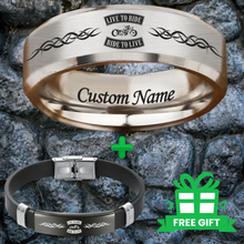 Custom HD Biker Ring + Free Matching Bracelet š Includes Lifetime Warranty š