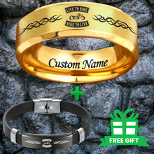 Custom HD Biker Ring + Free Matching Bracelet š Includes Lifetime Warranty š