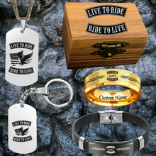 Custom HD Biker Ring + Free Matching Bracelet š Includes Lifetime Warranty š