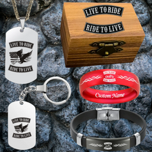 Custom HD Biker Ring + Free Matching Bracelet š Includes Lifetime Warranty š