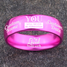 Memorial Keepsake Bundle 🌹 Includes Personalized Ring, Bracelet, Necklace, Keychain and Wood Chest