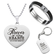 Customized Bundle ❤️  Necklace + Bracelet + Keychain ❤️  Forever In Our Hearts