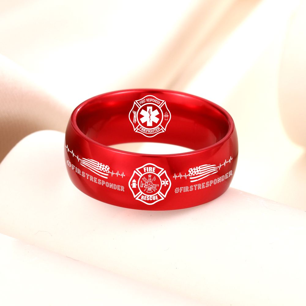 Today 100 Off!🔥 Firefighter Ring 🇺🇸 Pick From 6 Styles HotGiftNow