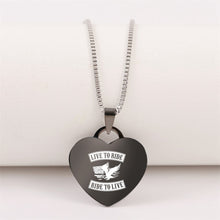 Biker Heart Pendant Necklace ⏰  60% Off