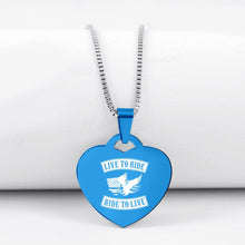 Biker Heart Pendant Necklace ⏰  60% Off