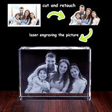 Crystal Laser Art Photo Frame with LED Base Option