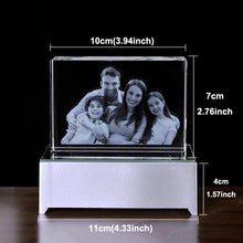 Crystal Laser Art Photo Frame with LED Base Option