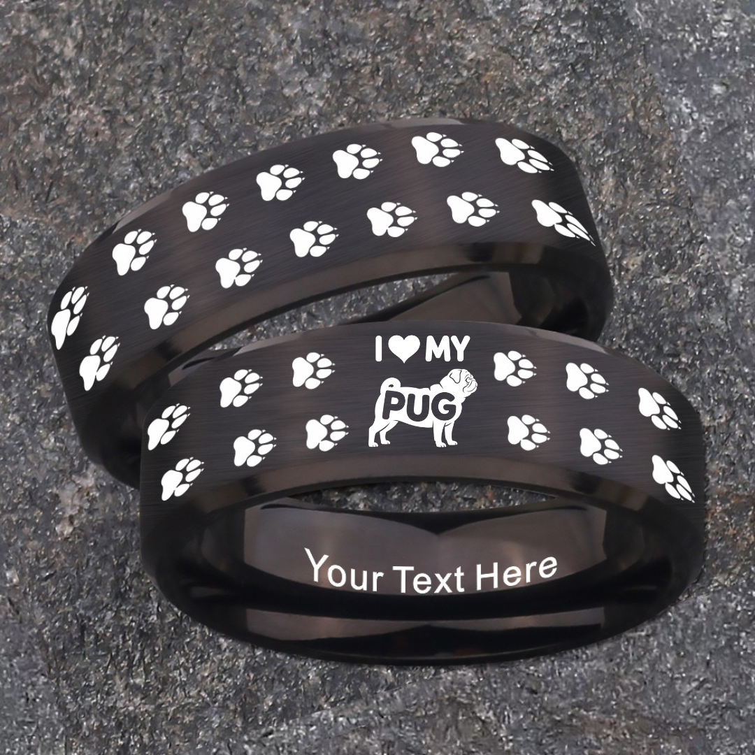 Pug Ring Dog Lover Jewelry + Free Matching Bracelet 🎁 – HotGiftNow