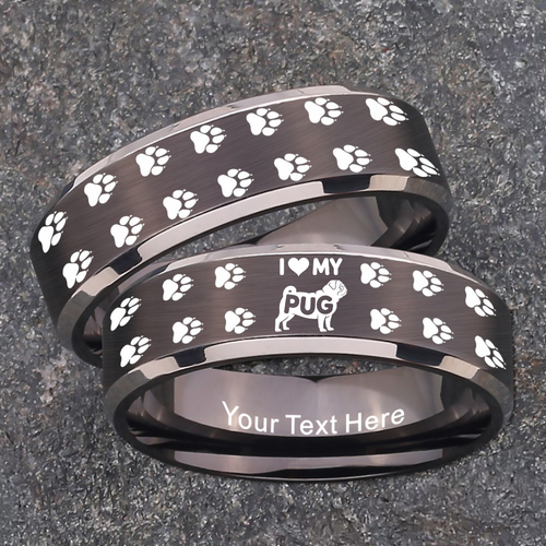Pug Ring Dog Lover Jewelry + Free Matching Bracelet 🎁