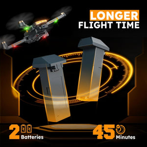 Today $200 Off! ⏰ Orange 4K GPS Drone with LED Night Flight