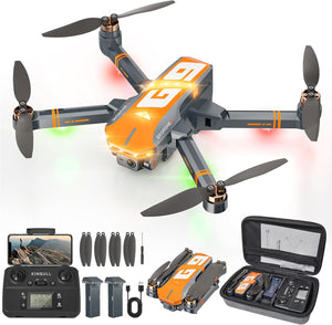 Today $200 Off! ⏰ Orange 4K GPS Drone with LED Night Flight