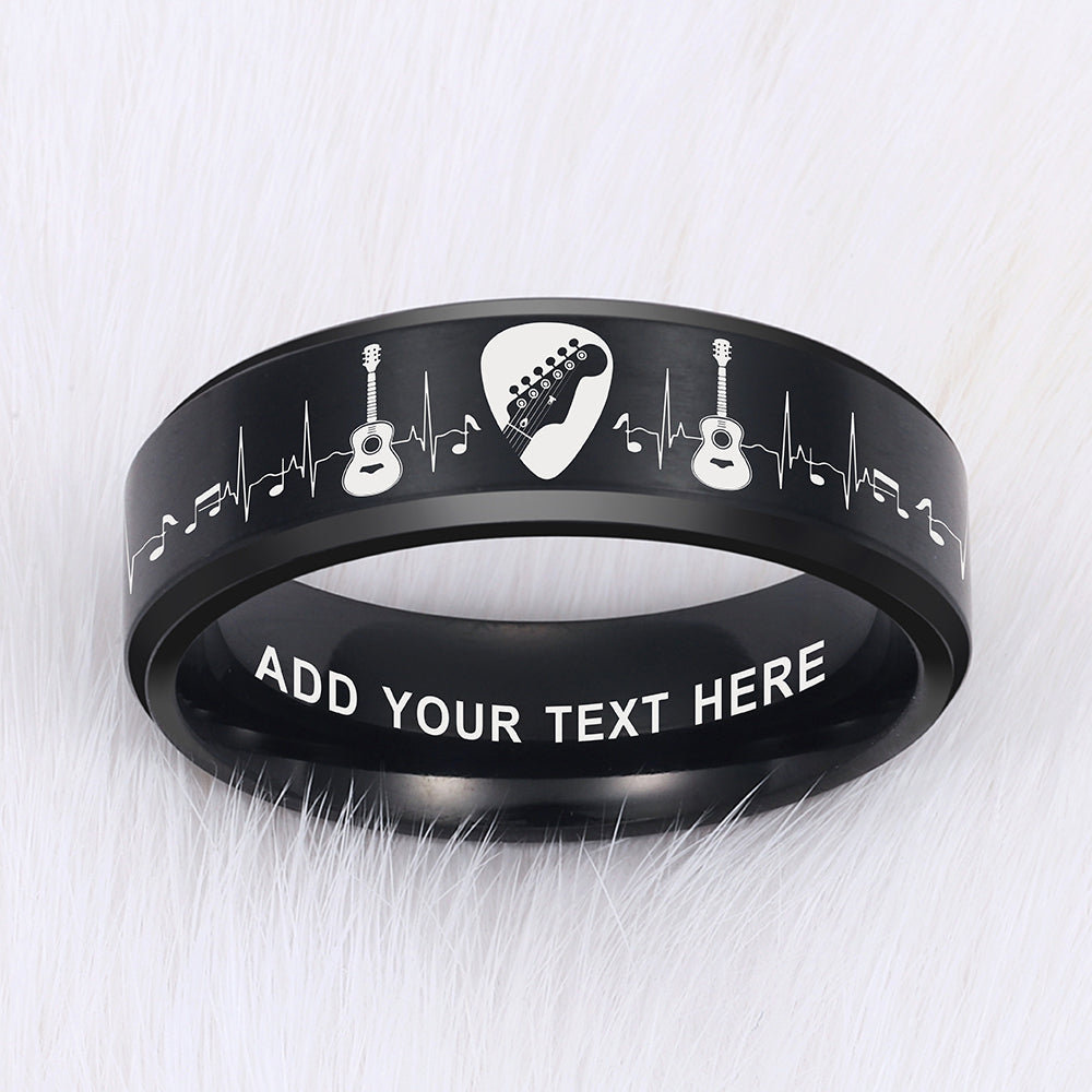 Tungsten Guitarist 😎 Customize Your Ring + Get A Free Bracelet 🎁 w/Purchase!