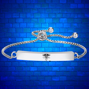 Silver Nursing Bracelet, RN, LPN, CNA, Nurse Jewelry