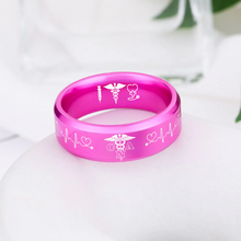 Nursing Ring for RN, NP, LPN, CNA, RT, PT, PA – Healthcare Professionals Rings + Free Matching Bracelet 🎁