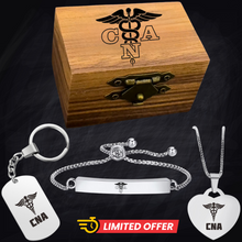 Nursing Ring for RN, NP, LPN, CNA, RT, PT, PA – Healthcare Professionals Rings + Free Matching Bracelet 🎁