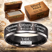 Memorial Ring 😍 Includes Matching Engraved Wood Box + Bonus Bracelet 🎁