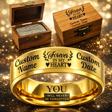 Memorial Ring 😍 Includes Matching Engraved Wood Box + Bonus Bracelet 🎁