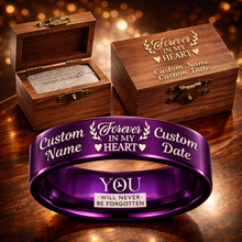 Memorial Ring 😍 Includes Matching Engraved Wood Box + Bonus Bracelet 🎁