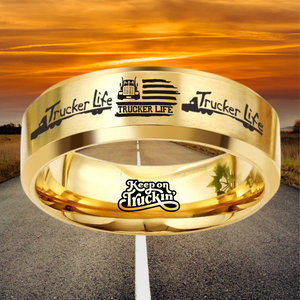 Today 60% Off! 😎 Tungsten Trucker Life Ring + Free Gift! 🎁