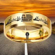 Today 60% Off! 😎 Tungsten Trucker Life Ring + Free Gift! 🎁