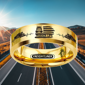 Today 60% Off! 😎 Tungsten Trucker Life Ring + Free Gift! 🎁