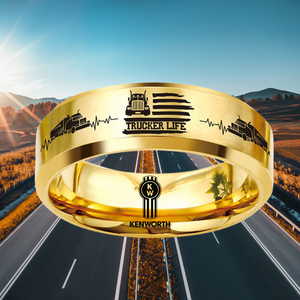 Today 60% Off! 😎 Tungsten Trucker Life Ring + Free Gift! 🎁