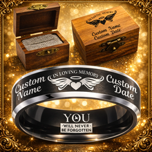 Memorial Ring 😍 Includes Matching Engraved Wood Box + Bonus Bracelet 🎁