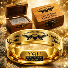 Memorial Ring 😍 Includes Matching Engraved Wood Box + Bonus Bracelet 🎁
