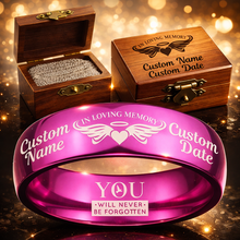 Memorial Ring 😍 Includes Matching Engraved Wood Box + Bonus Bracelet 🎁