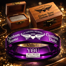 Memorial Ring 😍 Includes Matching Engraved Wood Box + Bonus Bracelet 🎁
