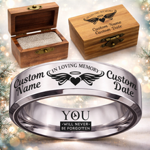 Memorial Ring 😍 Includes Matching Engraved Wood Box + Bonus Bracelet 🎁