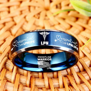 Nursing Ring for RN, NP, LPN, CNA, RT, PT, PA – Healthcare Professionals Rings + Free Matching Bracelet 🎁