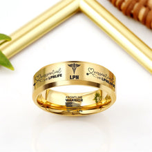 Nursing Ring for RN, NP, LPN, CNA, RT, PT, PA – Healthcare Professionals Rings + Free Matching Bracelet 🎁