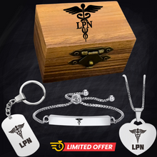 Nursing Ring for RN, NP, LPN, CNA, RT, PT, PA – Healthcare Professionals Rings + Free Matching Bracelet 🎁