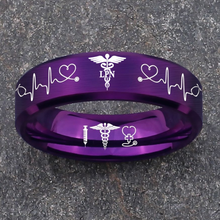 Nursing Ring for RN, NP, LPN, CNA, RT, PT, PA – Healthcare Professionals Rings + Free Matching Bracelet 🎁