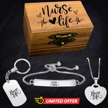 Nursing Ring for RN, NP, LPN, CNA, RT, PT, PA – Healthcare Professionals Rings + Free Matching Bracelet 🎁