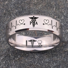 Nursing Ring for RN, NP, LPN, CNA, RT, PT, PA – Healthcare Professionals Rings + Free Matching Bracelet 🎁