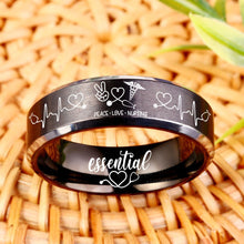 Nursing Ring for RN, NP, LPN, CNA, RT, PT, PA – Healthcare Professionals Rings + Free Matching Bracelet 🎁