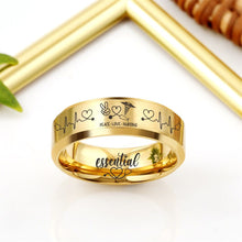 Nursing Ring for RN, NP, LPN, CNA, RT, PT, PA – Healthcare Professionals Rings + Free Matching Bracelet 🎁