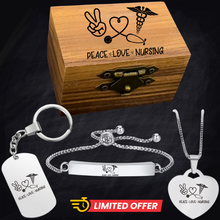 Nursing Ring for RN, NP, LPN, CNA, RT, PT, PA – Healthcare Professionals Rings + Free Matching Bracelet 🎁