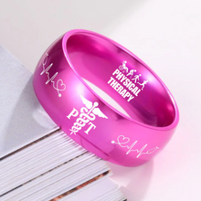 Nursing Ring for RN, NP, LPN, CNA, RT, PT, PA – Healthcare Professionals Rings + Free Matching Bracelet 🎁