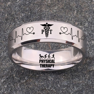 Nursing Ring for RN, NP, LPN, CNA, RT, PT, PA – Healthcare Professionals Rings + Free Matching Bracelet 🎁