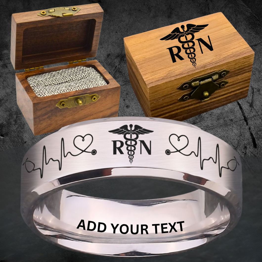 🏥 Custom Nurse Ring Box Set + Bonus Gift 🎁