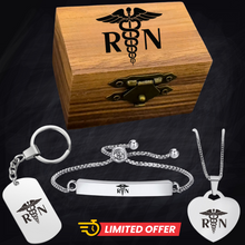 Nursing Ring for RN, NP, LPN, CNA, RT, PT, PA – Healthcare Professionals Rings + Free Matching Bracelet 🎁